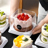 Vente en gros de boîtes à gâteaux miniatures de 2 pouces et 4 pouces, boîtes à gâteaux en blister, petites boîtes à gâteaux, contenants pour desserts, boîtes d'emballage personnalisées pour gâteaux avec fourchette