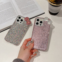 Coque de téléphone de luxe à paillettes et strass pour iPhone 17 Pro Max, en PC, style féminin exquis, compatible iPhone 16, 15 Plus, 14