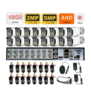 Sistema de Cámaras de Seguridad CCTV TSEye de 16 Canales y 5MP, Kit XVR AHD, Grabador DVR, Visión Nocturna a Todo Color, IP66, Impermeable - Product Image 1