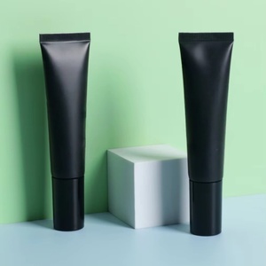 Envase Vacío de Plástico Negro D19mm para Crema de Ojos, Tubo Cosmético Personalizado con Cabezal de Masaje, Tubo para Brillo Labial con Masaje - Product Image 1