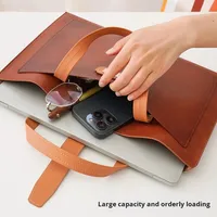 Porte-documents en cuir PU grande capacité avec logo personnalisable pochette épaissie avec boucle pour le stockage des fichiers professionnels et des documents