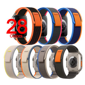 Нейлоновый ремешок хорошего качества для Apple Watch Ultra Series 7 6 5 <span class=keywords><strong>3</strong></span> SE 8 9 10 совместим с 49 44 40 45 41 42 46 мм - Product Image 1
