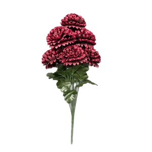 Chrysanthème artificiel à sept têtes <span class=keywords><strong>de</strong></span> 13 cm, super <span class=keywords><strong>grand</strong></span>, moulé par injection, pour arrangements floraux, idéal pour le festival Qingming et les mariages - Product Image 1