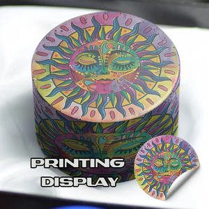 50mm Sun Girl Bohemian Fine All-over Pattern Molinillo de tabaco 4 capas Metal Hierba Trituradora de hierbas Trituradora de especias Accesorios para fumar - Product Image 2
