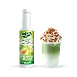 Di alta qualità Czseattle prugna verde matcha succo aromatizzato bevanda e bevande succo di frutta sciroppo concentrato per il latte negozio di tè