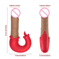 Fernbedienungsfähiger Wasserdichter Realistischer Stimulierender Heizender Pulsierender Dildo Erwachsenenspielzeug