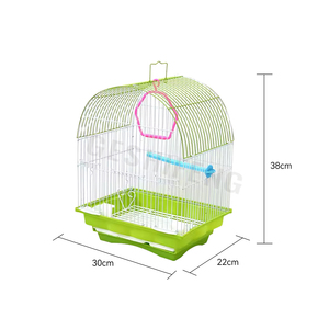 2026 vente chaude luxe métal oiseaux Cage Portable oiseau élevage Cage voyage extérieur oiseau Cage - Product Image 3