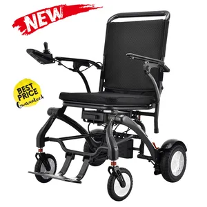 كرسي متحرك كهربائي جديد قابل للطي خفيف الوزن كرسي متحرك كهربائي من ألياف الكربون لكبار السن ذوي الاحتياجات الخاصة