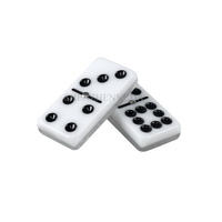 Taille professionnelle pied de poulet acrylique dominos argent Double neuf famille divertissement jeu de société ensembles de Domino