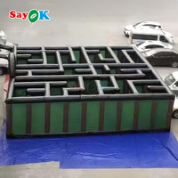 Labyrinthe gonflable géant en PVC commercial pour événements d'Halloween, jeux de carnaval