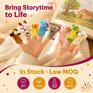 Mini Marionetas <span class=keywords><strong>de</strong></span> <span class=keywords><strong>Dedo</strong></span> <span class=keywords><strong>de</strong></span> Peluche, 10 Estilos: Conejo, Perro, Vaca, <span class=keywords><strong>Pato</strong></span>, Hipopótamo, Ratón, Cerdo, Rana, Oso, Panda, para el Aula, Venta al por Mayor, MOQ Bajo - Product Image 4