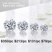 Starsgem Toptan Fiyatı CVD Elmas 0.5ct 1ct 1.5ct 2ct 3ct 4ct DEF VVS-VS Yuvarlak Kesim Gevşek Laboratuvarda Yetiştirilmiş Elmas