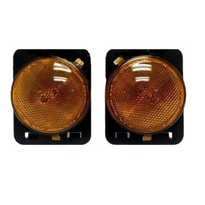 Intermitentes para Jeep Wrangler 2007-2018, halógenos, derecho 55078144AA, izquierdo 55078145AA, blancos, piezas de repuesto - Product Image 5