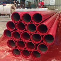 Tuyau d'incendie 2 pouces Schedule 40 RAL3000 en acier époxy rouge pour projet de lutte contre l'incendie ASTM A795 A53 homologué UL FM