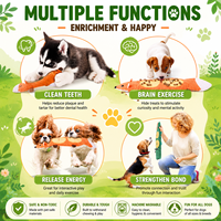 Jouet en peluche interactif et couineur pour chien, motif dessin animé, distributeur de friandises et de nourriture, jeu de cache-cache, jouet d'entraînement IQ pour animaux de compagnie de petite et moyenne taille, vente en gros