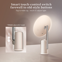 Miroir de maquillage LED pliable plaqué or avec éclairage professionnel, grossissant, pour coiffeuse et cosmétiques