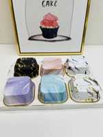 Tasses de cuisson en marbre Tasses à dessert pour fournitures de fête Fournitures de tasses en papier de cuisson jetables pour la fête de mariage