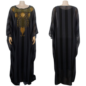Vestidos africanos tradicionales Mujeres Rhinestone Gasa Kaftan <span class=keywords><strong>Trajes</strong></span> Pavo <span class=keywords><strong>Boda</strong></span> Vestido largo Maxi Túnica Ropa Africana Vestido - Product Image 6
