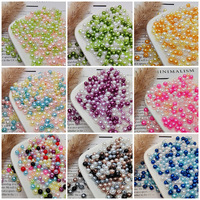 Perles acryliques lisses et polies de haute qualité, de 4 à 16 mm, perles rondes en plastique pour la fabrication de bijoux