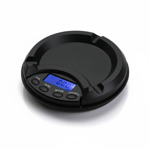 Báscula Digital Portátil Redonda con Pantalla LCD, Capacidad Máxima de 1 kg, para Medir Joyas, Hierbas, Báscula Electrónica de Plástico - Product Image 1