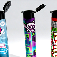 Nouveaux tubes de rangement coniques en plastique à couvercle pop-top, économiques, pour cigarettes à rouler, blancs, noirs, colorés