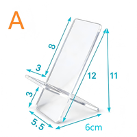 Support de téléphone portable rotatif pliable écologique en acrylique transparent personnalisé