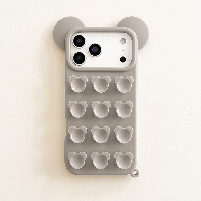 Luxury Gorgeous Mickey Mouse Silicone Shell Foundation Protective Case 360 Degree Covered Air Cushion Design for Pure