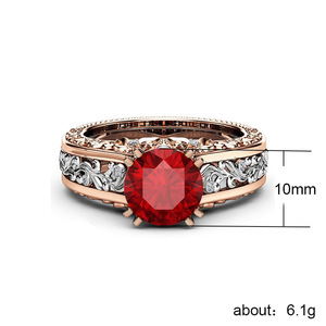 Anello bicolore color rosa per donna, accessori minimalisti ed eleganti per l'uso quotidiano - Product Image 3