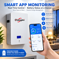 Batterie de stockage d'énergie domestique murale Qiangshi Smart APP Monitoring 51.2V LiFePO4, batterie de secours solaire Powerwall