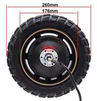 Roue de scooter électrique avec moteur de moyeu avant/arrière, batterie au lithium en aluminium 48V 800W, 10 pouces 10x2.75-6.5, roulement à billes SmartGyro