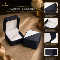 Boîte à bague pyramide personnalisée, emballage de luxe pour bijoux, boîte de présentation pour bague de fiançailles ou de mariage, boîte cadeau avec logo