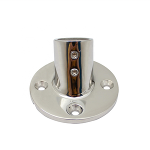 Фитинг для поручня из нержавеющей стали <span class=keywords><strong>316</strong></span>, круглое основание, угол 45 градусов, для трубок с наружным диаметром 22 мм, фитинг для стоек, фурнитура для судов, яхт и лодок - Product Image 1