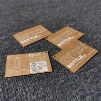 Label Gantungan Pakaian Kertas Kraft Cetak Sablon Khusus untuk Penggunaan Tekstil Rumah Tangga Bersertifikat Asal Cina Desain Logo/Grafis