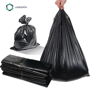 Custom Heavy Degradable Trash Bags Black Plastic Bag Large Hotel Property Sanitation Kitchen Household Compostable Garbage Bag