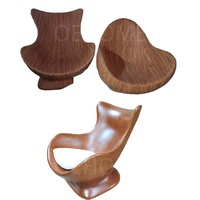 Chaise de loisirs moderne de forme unique Chaise d'appoint au design minimaliste Fauteuil en bois massif pour la maison Hôtel
