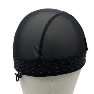 Gorra de peluca en U de 4x4 pulgadas al por mayor con banda de silicona ajustable con cordón para redes de <span class=keywords><strong>pelo</strong></span> sin pegamento, herramientas transpirables de elastano para extensiones de cabello - Product Image 6