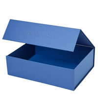 Boîte cadeau vide pliable de luxe en carton ondulé rigide mat noir, grand format, avec logo personnalisé, écologique, en forme de tiroir télescopique