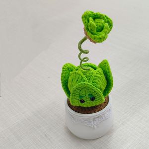 Piante Zombie all'Uncinetto <span class=keywords><strong>in</strong></span> <span class=keywords><strong>Vaso</strong></span>, Ornamenti Fatti a Mano <span class=keywords><strong>di</strong></span> Peashooter e Girasole, Decorazione da Scrivania, Regalo per Gamer, Piante <span class=keywords><strong>in</strong></span> <span class=keywords><strong>Vaso</strong></span> all'Uncinetto - Product Image 6