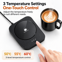 Kingze Chauffe-tasse électrique rechargeable par USB Chauffe-tasse en céramique avec contrôle de température à 55 degrés pour la maison et le bureau