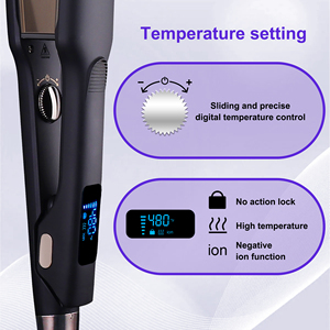 Piastra per Capelli Professionale da Salone 1,75 Pollici in Ceramica, 75W, per Capelli Spessi/Lunghi, Display LCD Intelligente Regolabile, Protezione da Surriscaldamento - Product Image 4