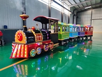 Train touristique électrique sans rails en acier aux couleurs personnalisées pour adultes et enfants, utilisation dans les centres commerciaux, 4-5 places