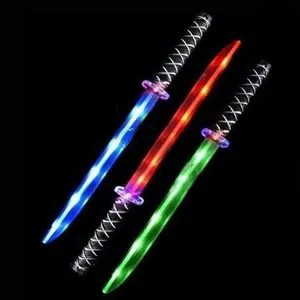 热卖新设计造型发光二极管灯玩具剑防滑手柄派对发光二极管闪光儿童角色扮演剑