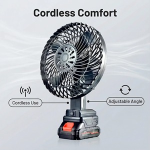 Ventilateur électrique sans fil à prix abordable, de qualité industrielle, pour <span class=keywords><strong>extérieur</strong></span>, avec moteur sans balais à vitesse réglable et support de recharge - Product Image 4