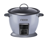 RC-220E Cuiseur à riz électrique numérique 2,2 L 900 W 12 tasses avec couvercle en verre, cuve intérieure antiadhésive, spatule et tasse doseuse en noir