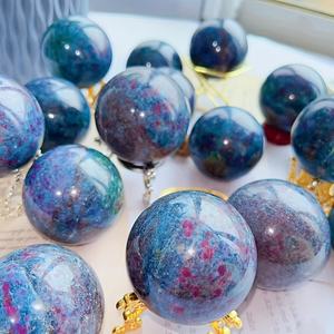 Piedra de Cristal Natural de Rubí en Esfera de Cianita de Alta Calidad al por Mayor, Estilo Bohemio, para Decoración del Hogar Única y Regalos Navideños - Product Image 6