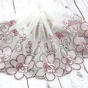 Thiết Kế Mới Nhiều Màu Ăn Mặc Trang Trí Polyester Spandex Vải Ren Trim - Product Image 2