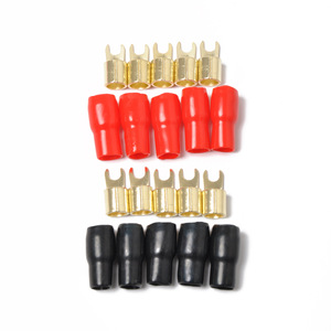 ขั้วต่อสายไฟรถยนต์แบบ 4Ga ขนาด 8 มม. 5.5 มม. 24 มม. สีแดง สีดำ ทำจากทองเหลือง - Product Image 2