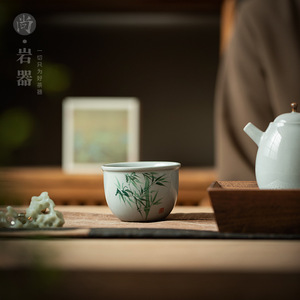 ถ้วยชาเซรามิกเคลือบลายไม้ไผ่ Shangyan ทนความร้อน พร้อมกล่องของขวัญ สำหรับใช้ในบ้านและมอบเป็นของขวัญ - Product Image 2