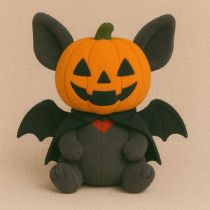 Décorations et cadeaux effrayants pour fête d'Halloween, jouet en peluche tête de citrouille Jack-o'-lantern, jouet en peluche chauve-souris citrouille d'Halloween - Product Image 5