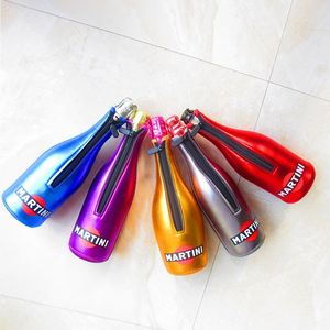 Luxury Fashion Metallic Gold Custom Logo <b>750ml</b> Neoprene Insulated Champagne <b>Bottle</b> Cooler Wine Sleeve - Product Image 1